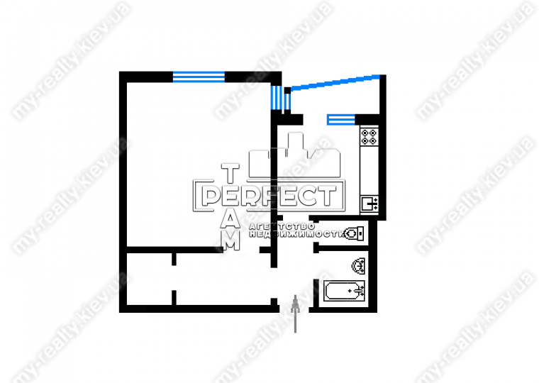 Продажа 1-комнатной квартиры 36 м², Русановская наб., 6