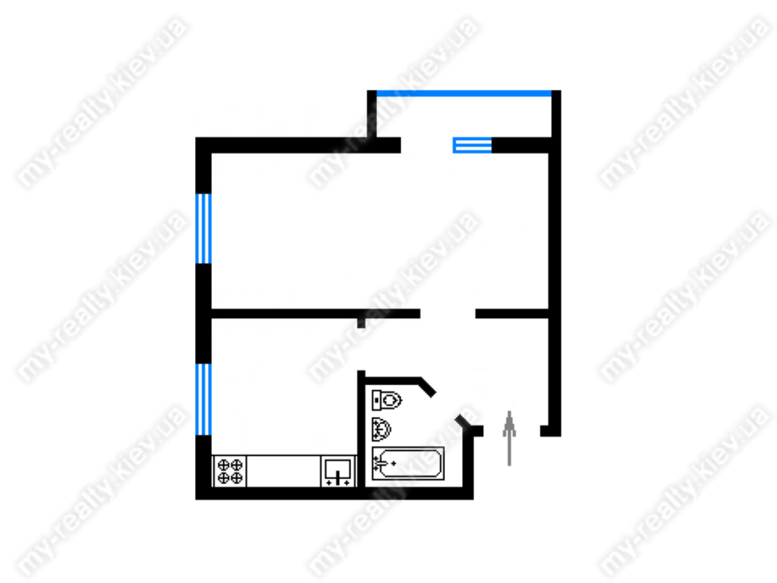 Продаж 1-кімнатної квартири 35 м², Тростянецька вул., 51