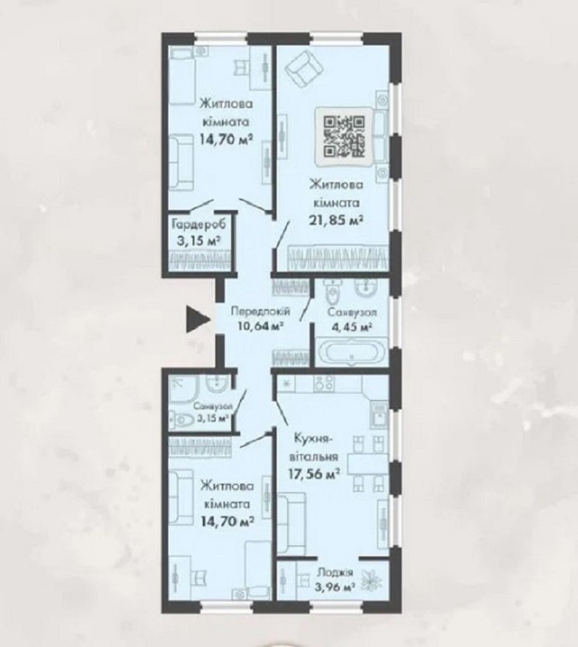 Продажа 3-комнатной квартиры 94 м², Михаила Максимовича ул., ул.28Е