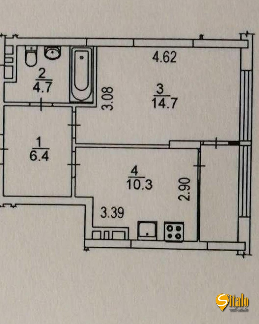 Продажа 1-комнатной квартиры 39.8 м², Александра Олеся ул.