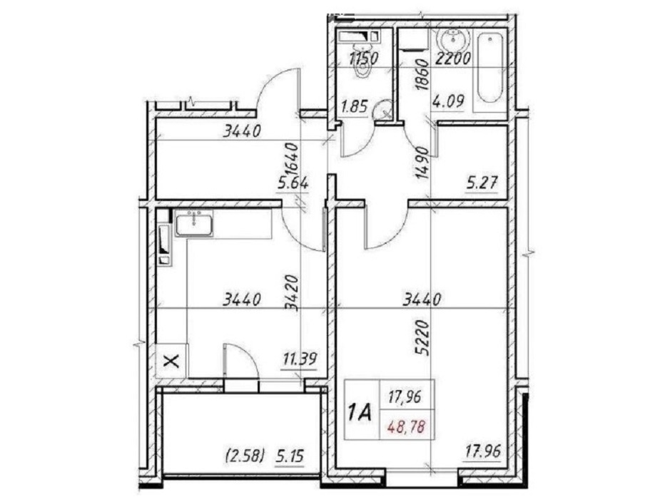 Продаж 1-кімнатної квартири 49 м², Коноплянська вул., ул.22