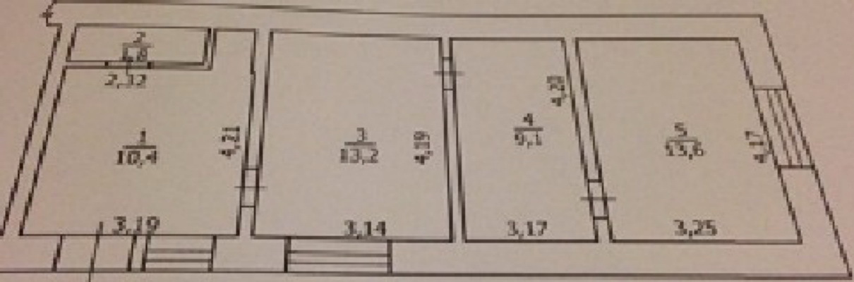 Продаж 3-кімнатної квартири 58 м², Высокий пров.