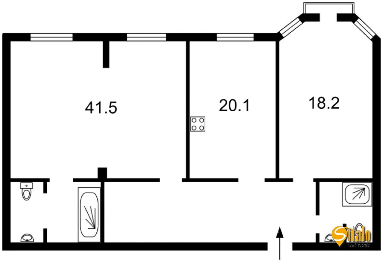 Продажа 2-комнатной квартиры 110 м², Полтавская ул., 10