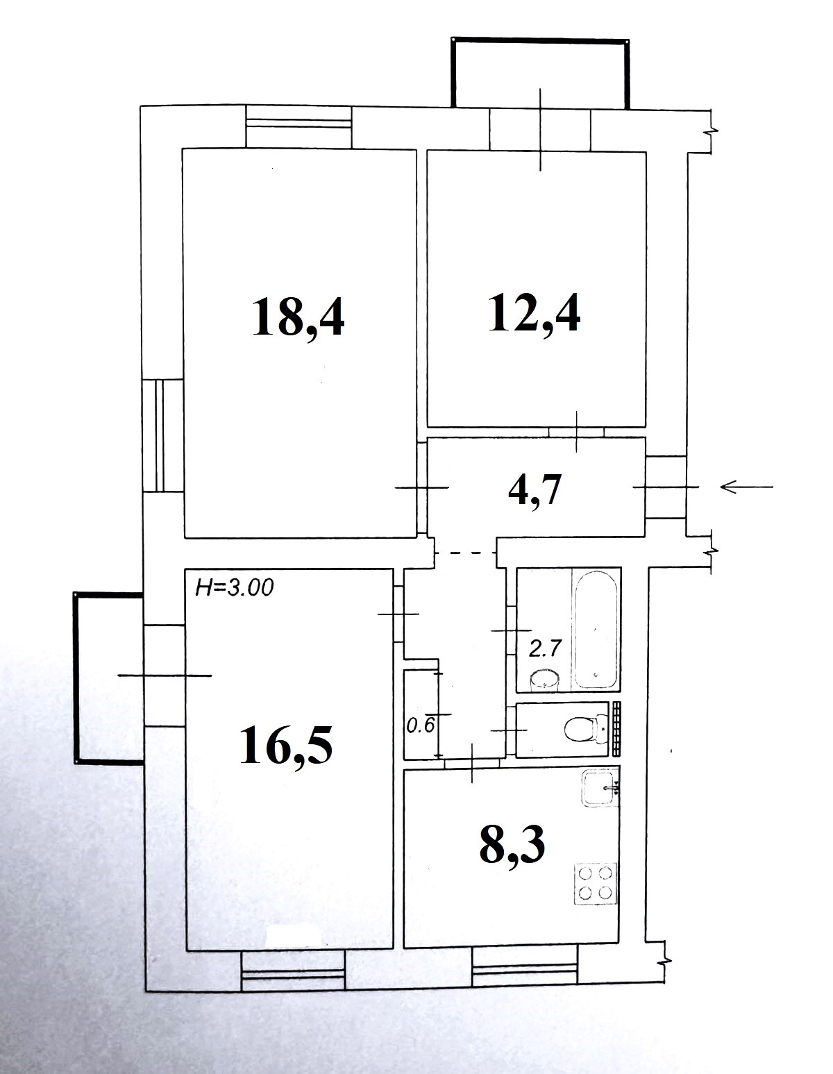 Продажа 3-комнатной квартиры 72 м², Питерская ул., 2