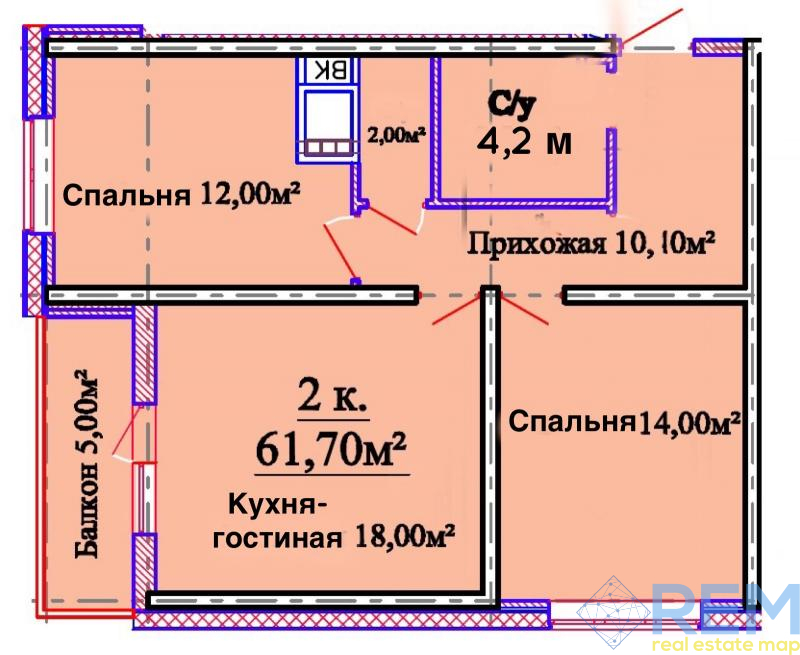 Продаж 3-кімнатної квартири 61.7 м², Толбухина вул., 135