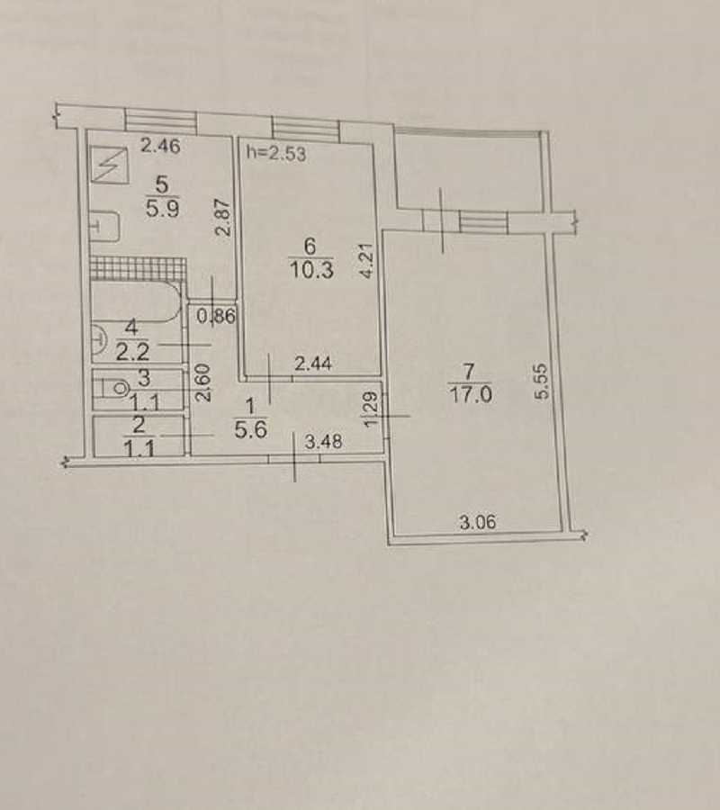 Продажа 2-комнатной квартиры 47 м², Дарницкий бул., 7