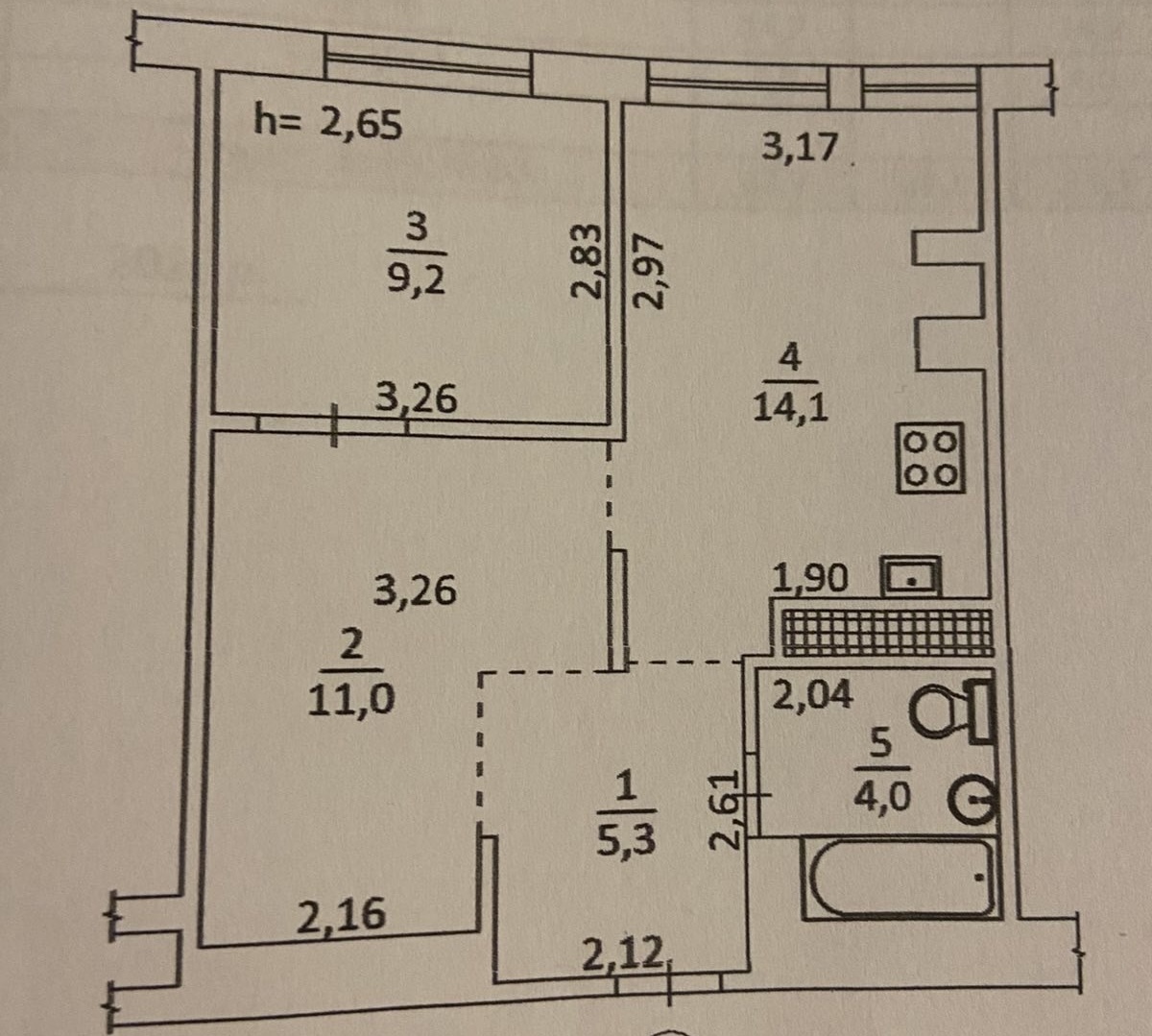 Продажа 2-комнатной квартиры 44 м², Юношеская ул.