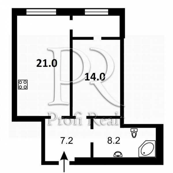 Продаж 1-кімнатної квартири 55 м², Всеволода Змієнко вул., Змієнка вулиця, 19