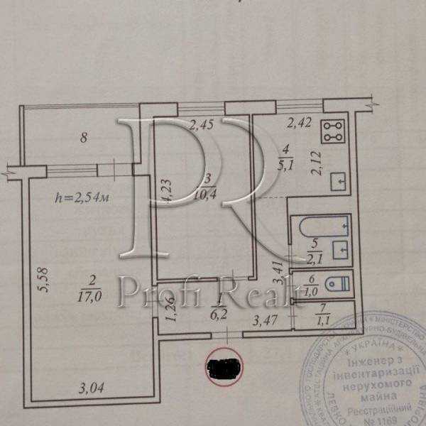 Продажа 2-комнатной квартиры 47 м², Зодчих ул., 56