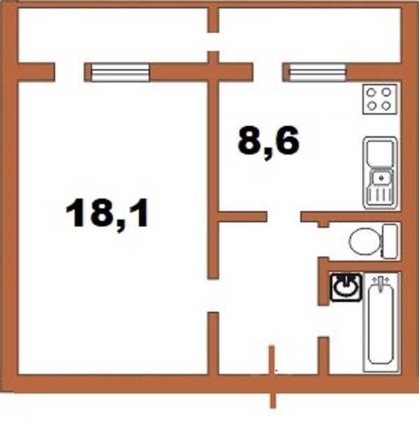 Оренда 1-кімнатної квартири 36 м², Володимира Маяковського просп., 2/1