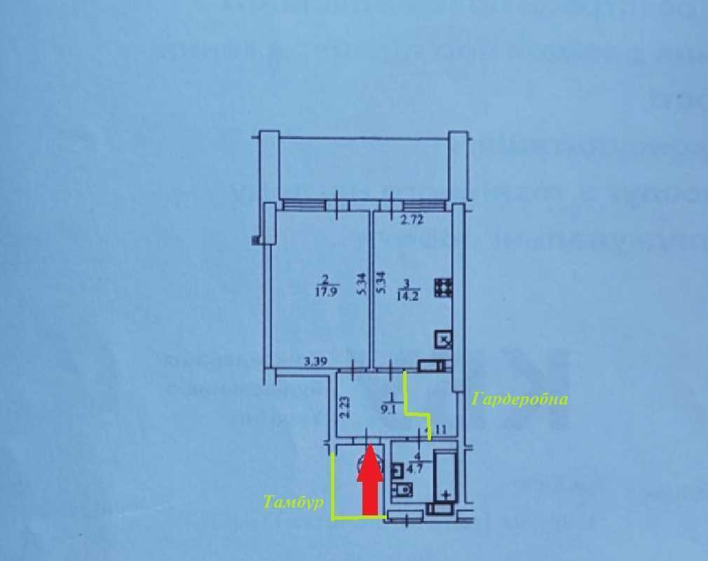 Продажа 1-комнатной квартиры 52 м², Победы просп., 55А