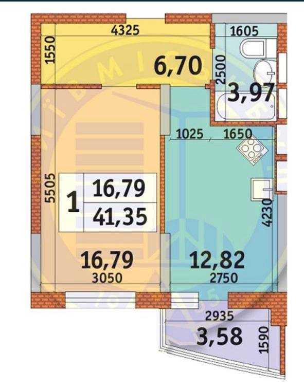 Продаж 1-кімнатної квартири 41 м², Кадетський Гай вул., 10