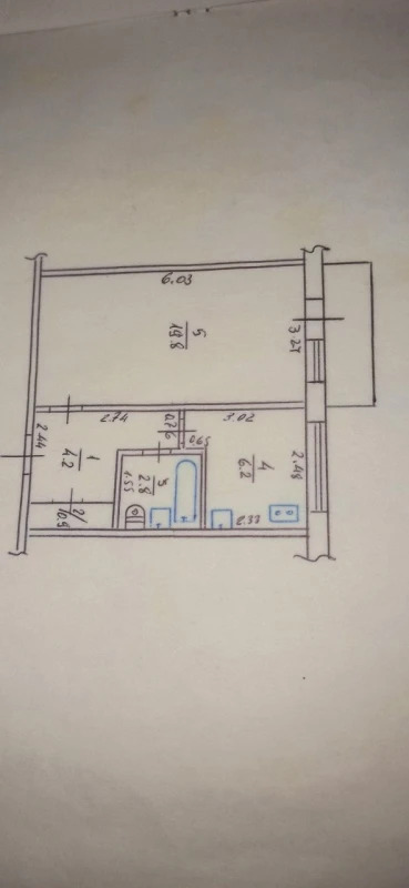 Продаж 1-кімнатної квартири 35 м²