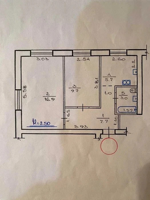 Продаж 2-кімнатної квартири 43 м²