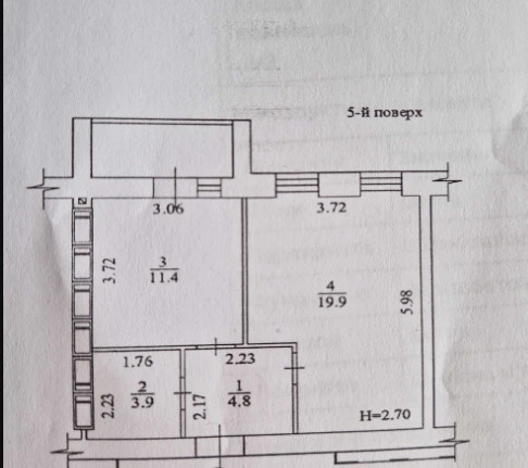 Продажа 1-комнатной квартиры 41 м²