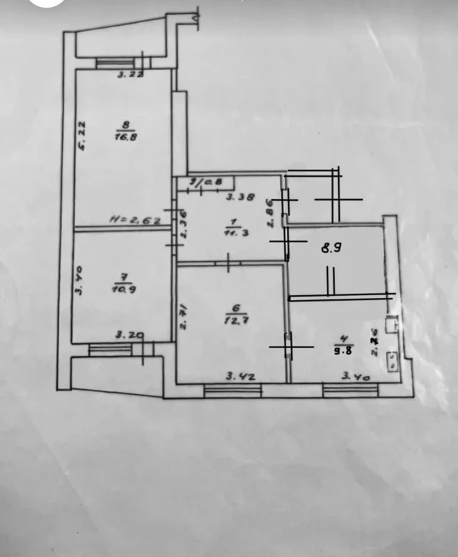 Продаж 3-кімнатної квартири 70 м²