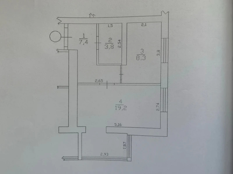 Продаж 1-кімнатної квартири 38 м²