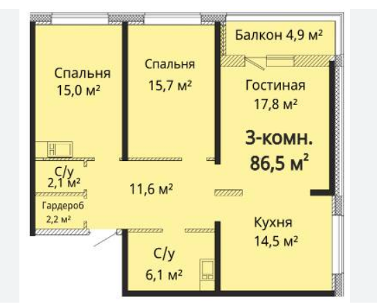 Продажа 3-комнатной квартиры 86 м², Жаботинского ул.