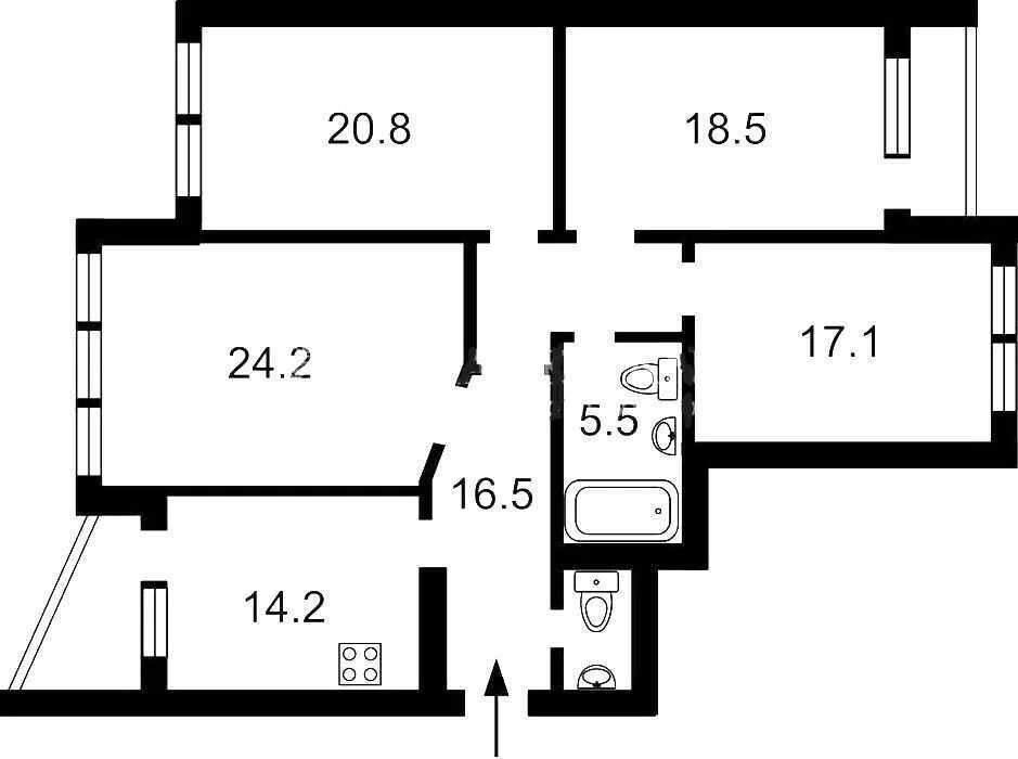 Продажа 4-комнатной квартиры 125 м², Николая Бажана просп., 12