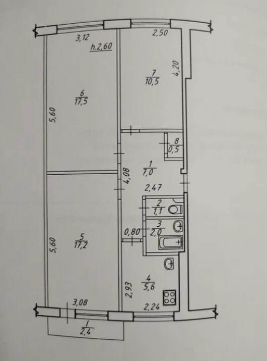 Продаж 3-кімнатної квартири 60 м², Нижньосироватська вул.