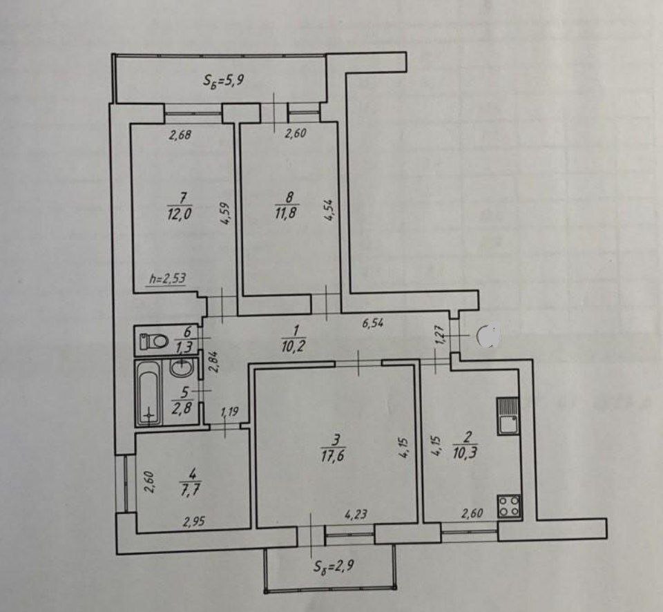Продажа 4-комнатной квартиры 82.5 м², Шишкаревская ул.