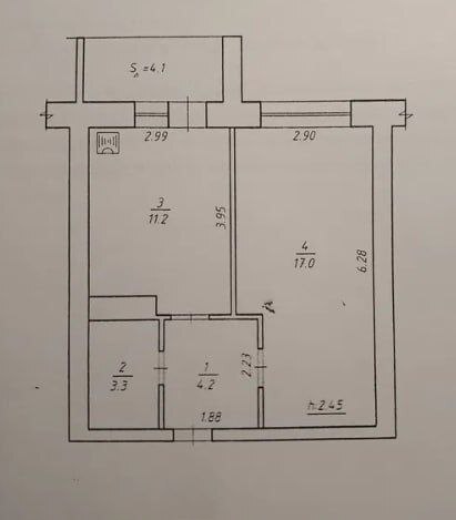 Продажа 1-комнатной квартиры 40 м², Гражданский пер.