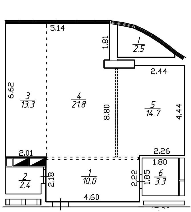 Продажа 2-комнатной квартиры 59 м², ЖК Aria, ДОМ 1