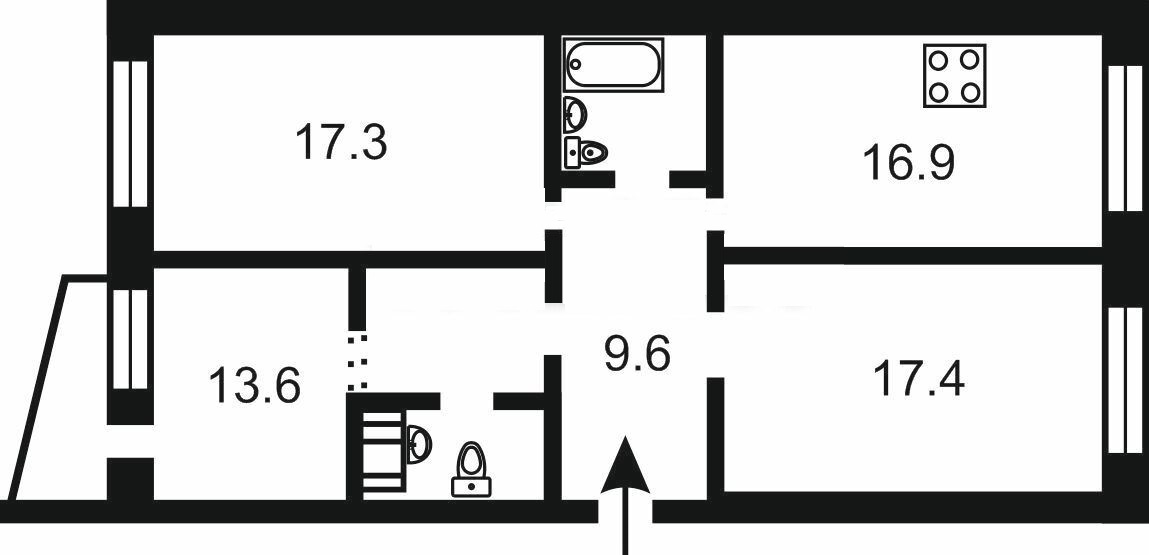 Продажа 3-комнатной квартиры 84 м², Бориса Гмыри ул., ул.22