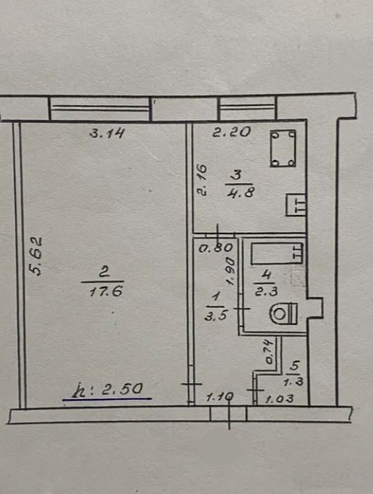 Продажа 1-комнатной квартиры 29 м², Харьковская ул.