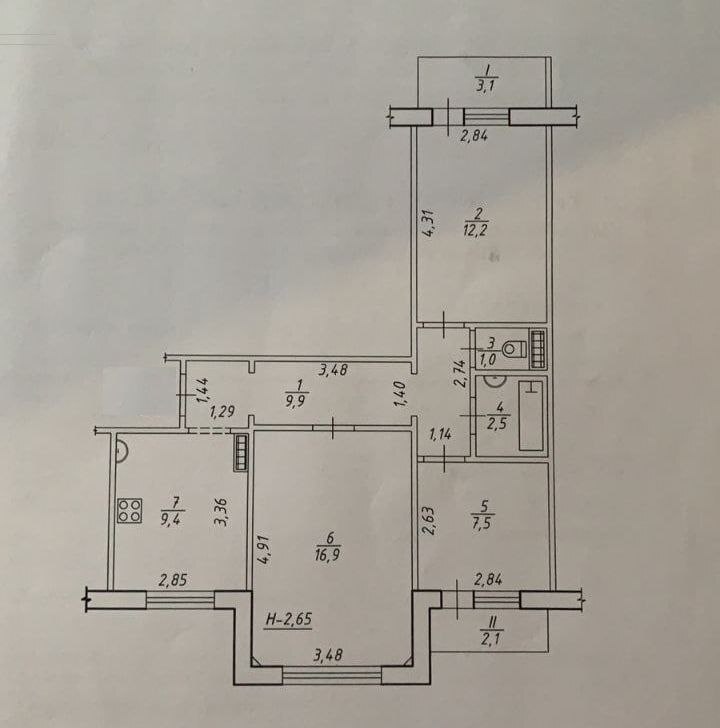 Продажа 3-комнатной квартиры 64 м², Ковпака ул.
