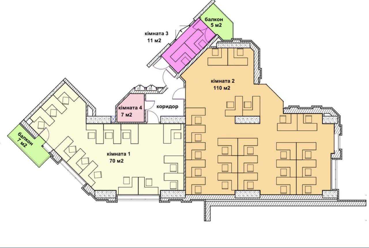 Аренда офиса 200 м², Днепровская наб., 26Ж