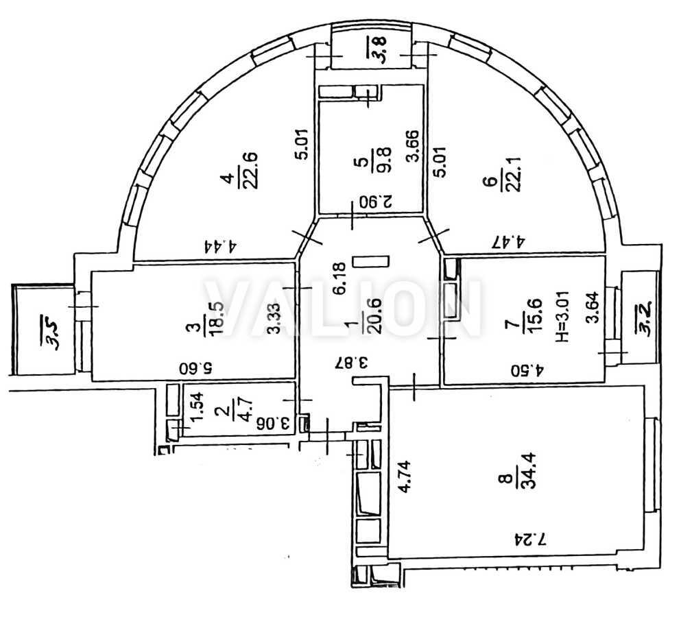 Продажа 5-комнатной квартиры 157 м², Леси Украинки бул., 23А