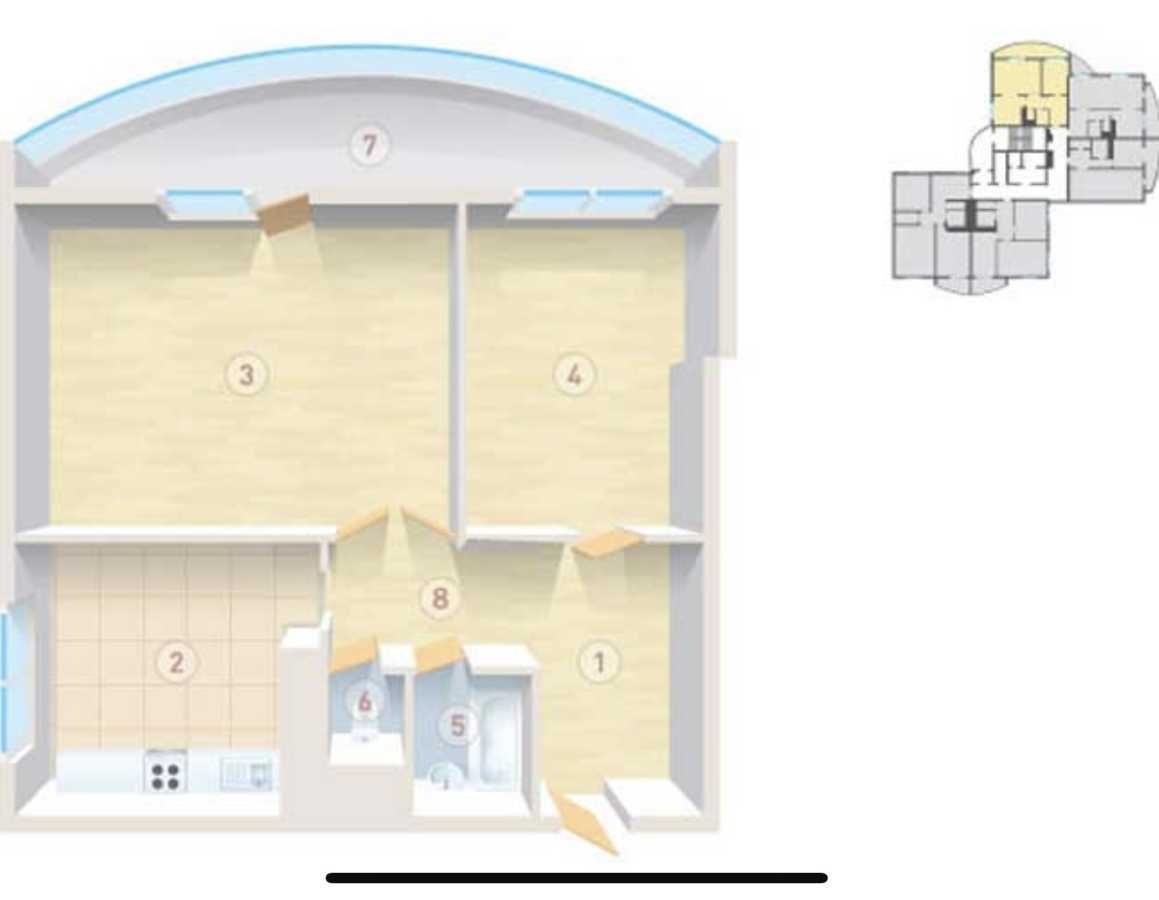 Аренда 2-комнатной квартиры 68 м², Кольцова бул., 14у