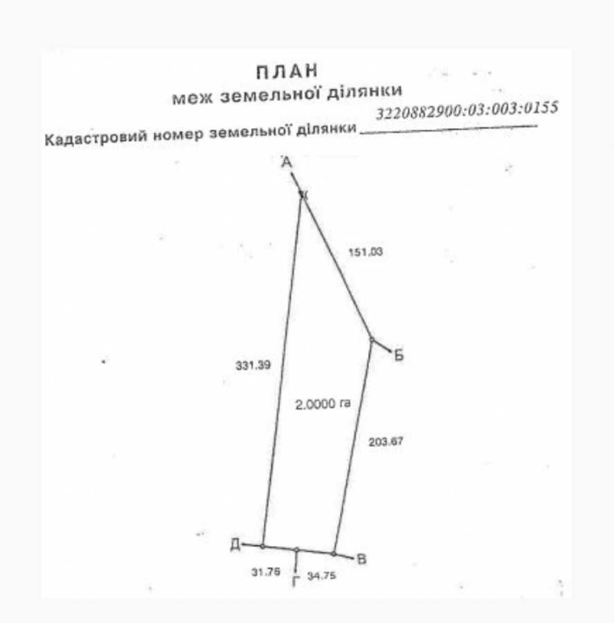 Продаж ділянки для особистого сільського господарства 200 соток