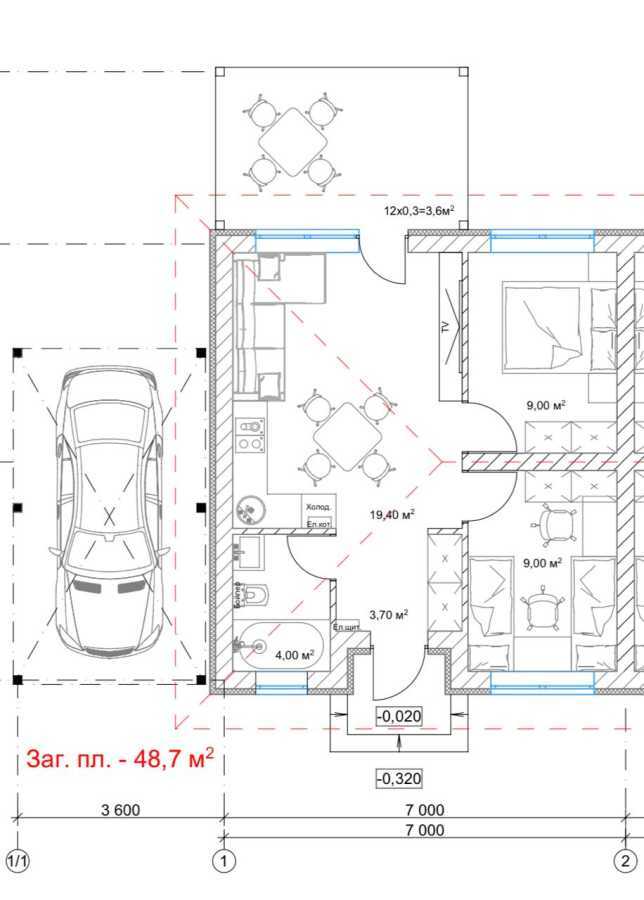 Продажа коттеджа 48.7 м², Полтавська