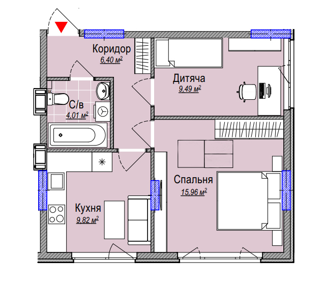 Продажа 2-комнатной квартиры 45.7 м², Каменская ул., 127