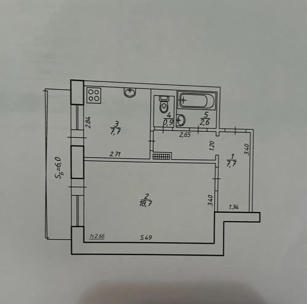 Продажа 1-комнатной квартиры 43.6 м², Лермонтова ул.