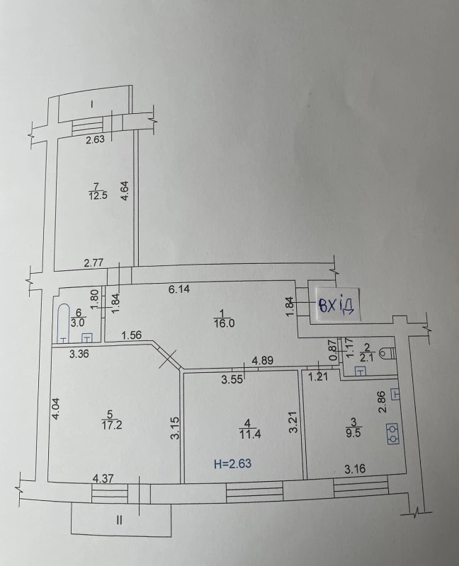 Продажа 3-комнатной квартиры 76 м²