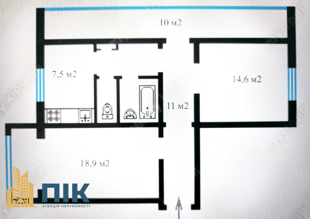Продаж 2-кімнатної квартири 63 м², Волгоградська вул., 33