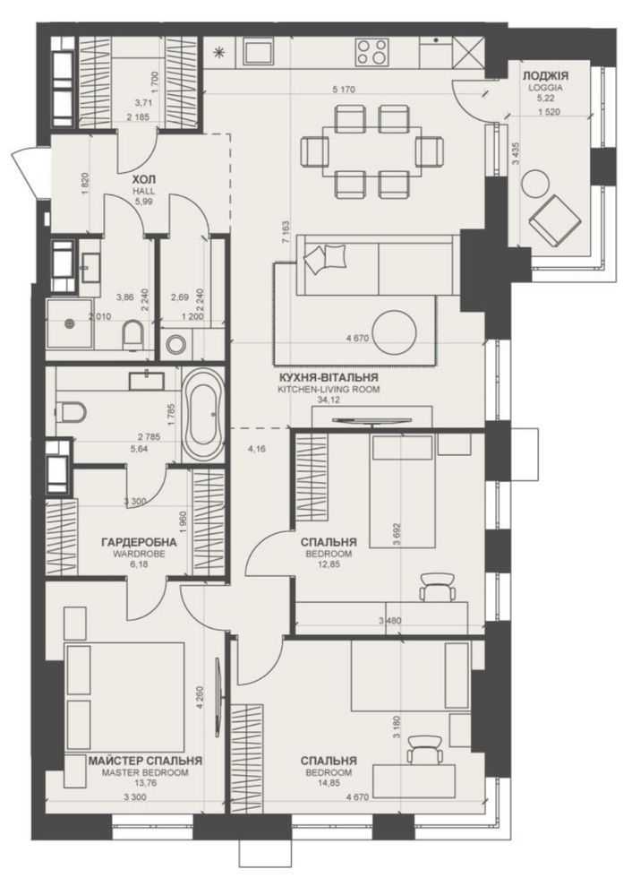 Продаж 4-кімнатної квартири 113 м², Василя Тютюнника вул., 39
