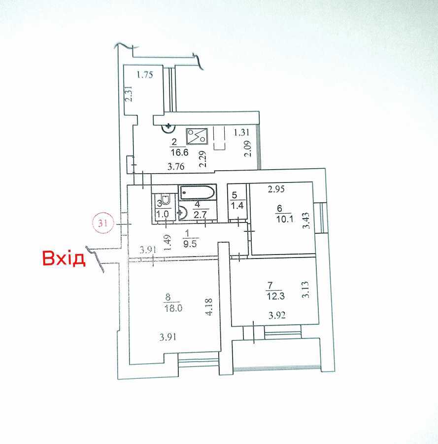 Продажа 3-комнатной квартиры 75.7 м², Владимира Антоновича ул., 152