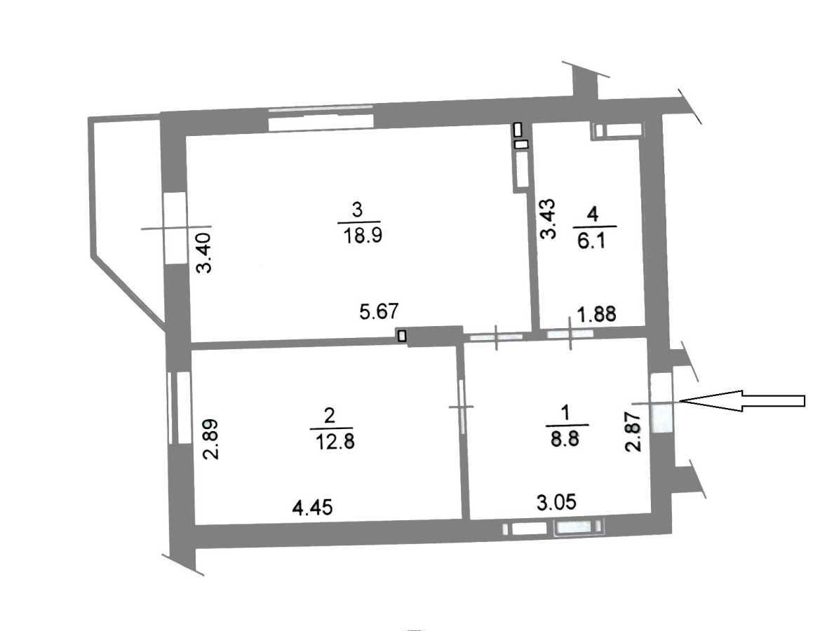 Продаж 1-кімнатної квартири 47.5 м², Шолуденка вул., 17ф