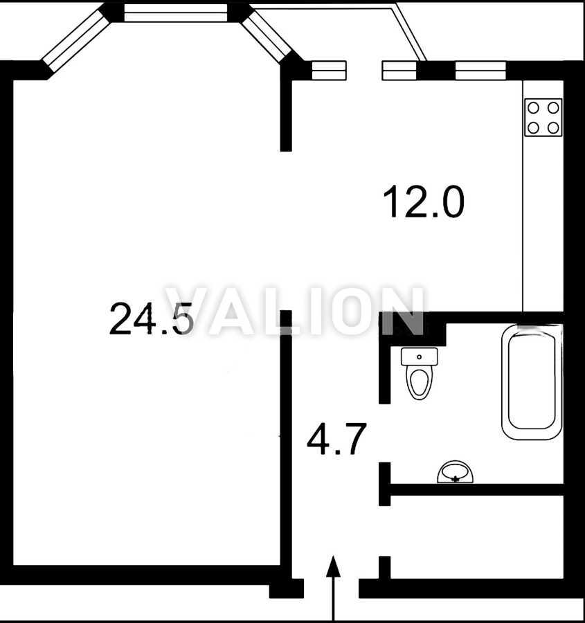 Продаж 1-кімнатної квартири 50 м², Паньківська, 27/78