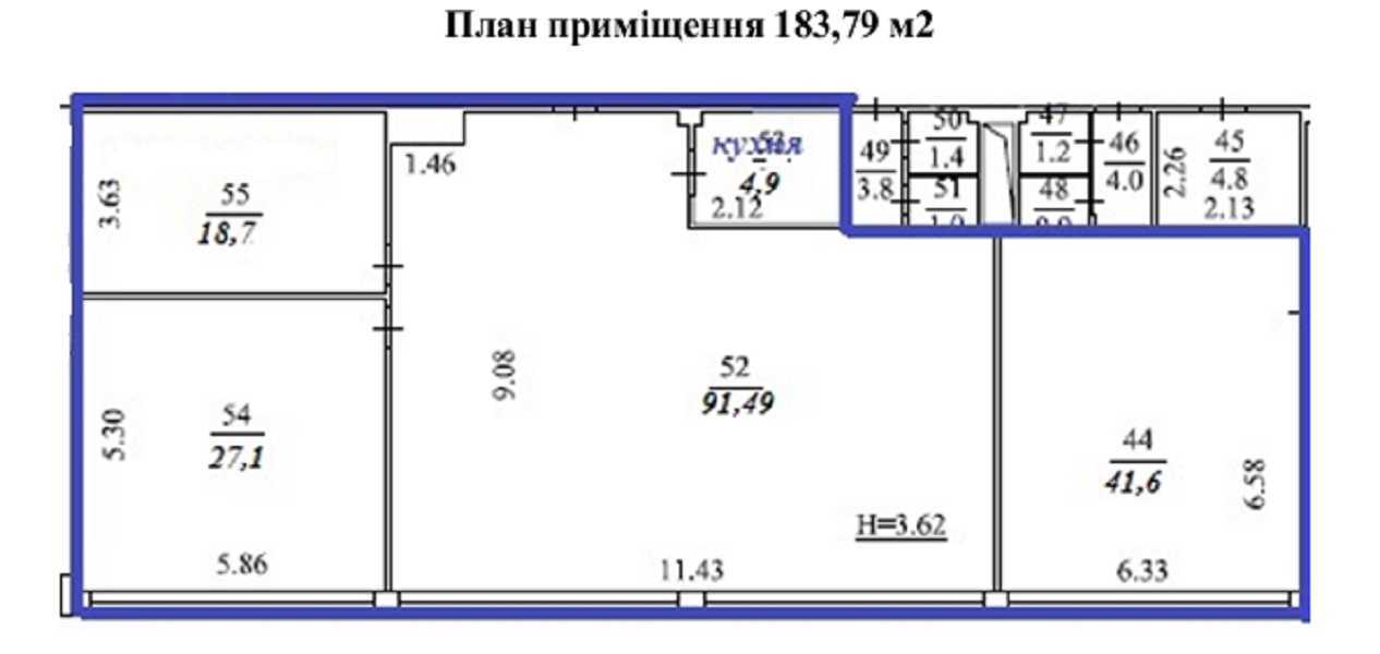 Аренда офиса 184 м², Шолуденко ул., 3