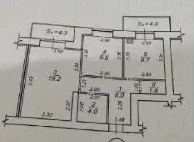 Продажа 2-комнатной квартиры 59.7 м², Луганская ул.