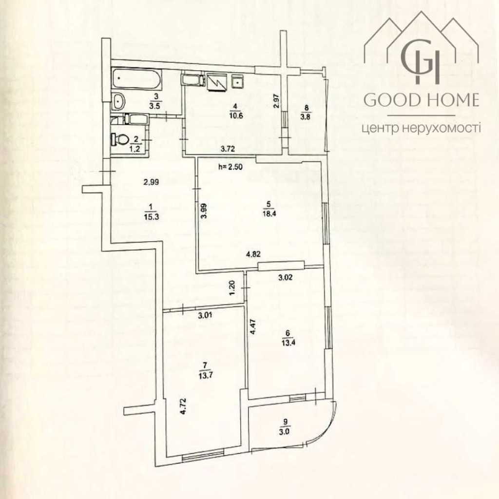 Продажа 3-комнатной квартиры 82.9 м², Соломии Крушельницкой ул., 15