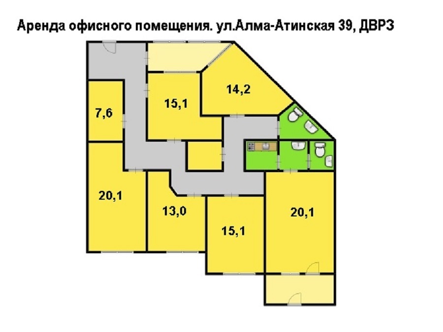 Аренда помещения свободного назначения 156 м², Алма-Атинская ул., 39А