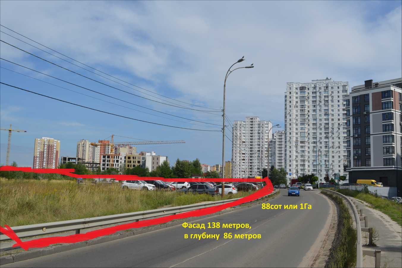 Продаж ділянки під індивідуальне житлове будівництво 88 соток, Мілославська вул.