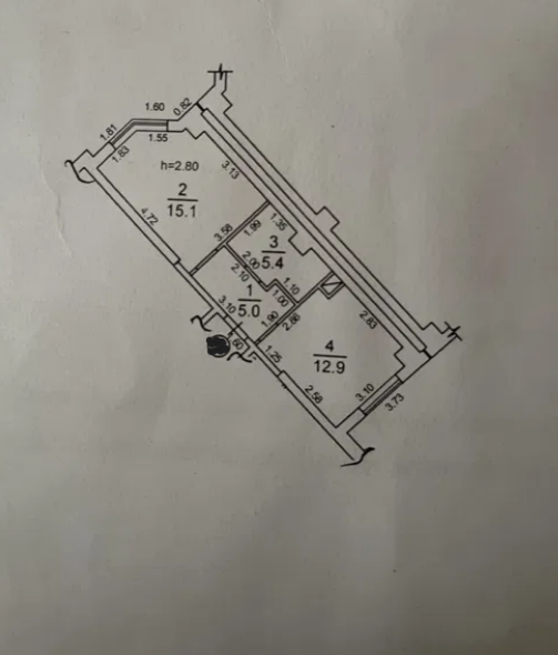 Продажа 1-комнатной квартиры 38 м², Проценко ул.