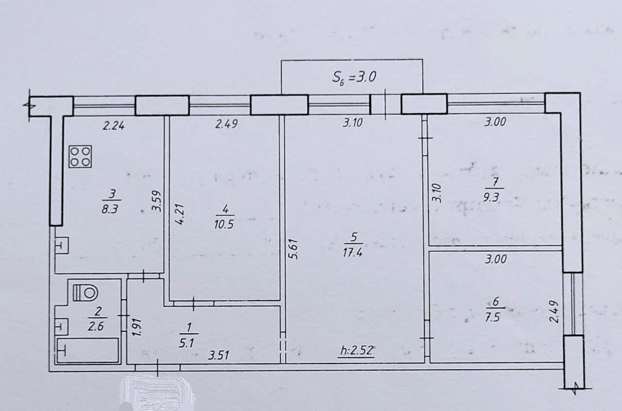 Продаж 4-кімнатної квартири 61 м², Герасима Кондратьєва вул.